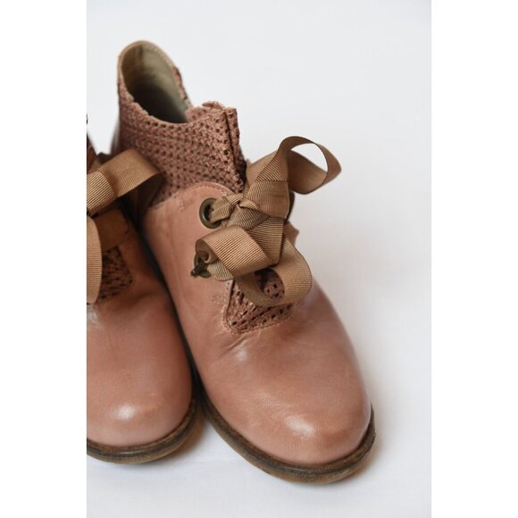 Sundance Casta Leather Rosa Boots Block Heel Bootie Womens Size EU 36 US 6 - Picture 8 of 13